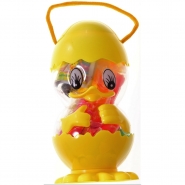 Zestaw do zabawy, modelina (12 szt.), etui w kszta�cie kurczaka z r�czk� do noszenia, wa�ek, oraz foremki w kszta�cie banana i ananasa (V7601-08)