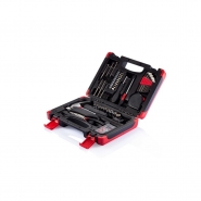 Zestaw narz�dzi, 39 element�w, w komplecie miara 3 m, w czarnej skrzynce z czerwonymi elementami (V5687-00)