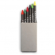 Zestaw 6 kredek �wiecowych w pude�ku z recyklingu (V6127-00)