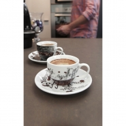 Zestaw do espresso, fili�anki 80 ml z talerzykami, pakowane w kartoniku (V5185-00)