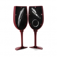 Akcesoria do wina w etui w kszta�cie kieliszka: nalewak, obr�cz i n� kelnerski (V5496-05)