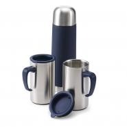 Zestaw podr�ny w pude�ku, termos pr�niowy 500 ml i 2 kubki 300 ml  (V4502-04)