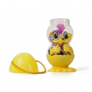 Zestaw do zabawy, modelina (12 szt.), etui w kszta�cie kurczaka z r�czk� do noszenia, wa�ek, oraz foremki w kszta�cie banana i ananasa (V7601-08)
