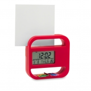 Zegar z wy�wietlaczem LCD z do��czonymi spinaczami i miejscem na kartki z notatkami (V3282-05)