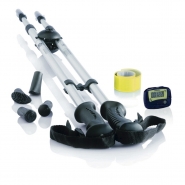 Zestaw do Nordic Walking w nylonowym pokrowcu, 2 teleskopowe kije z 2 ko�c�wkami do r�nego typu terenu, krokomierz, opaska odblaskowa (V6493-00)